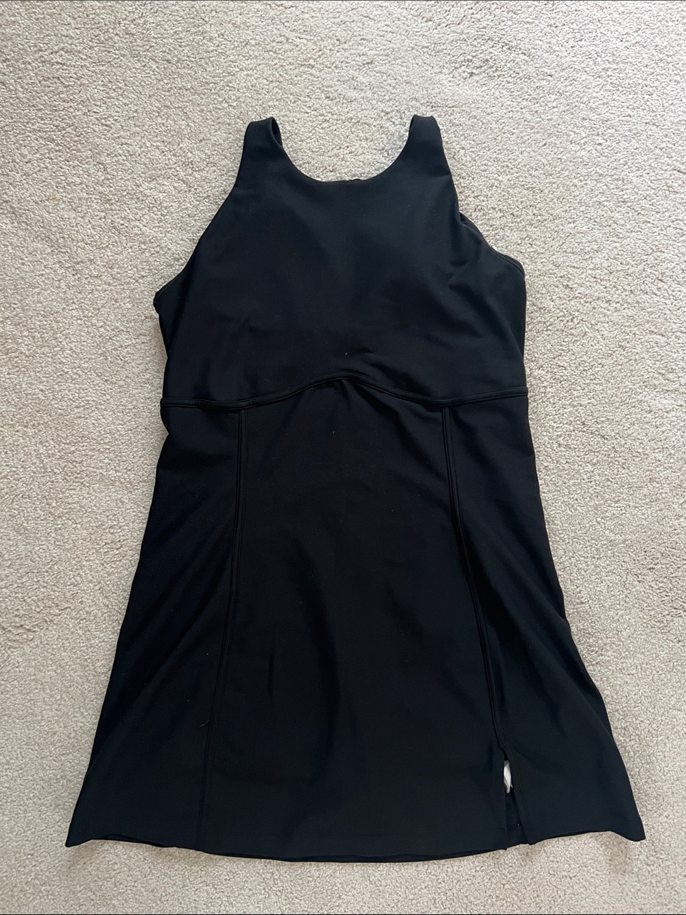 A&F Classic Black Women's V-Back Tank Dress Built-In Shorts